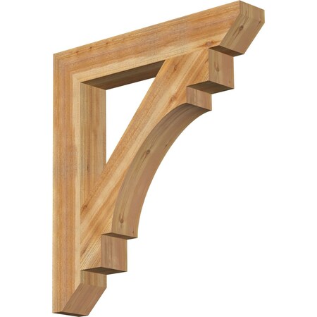 Ekena Millwork Merced Slat Rough Sawn Bracket, Western Red Cedar, 6"W x 38"D x 42"H BKT06X38X42MRC06RWR